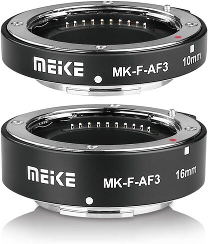MEIKE MK-F-AF3 Auto Fucus Macro Extension Tube for Compatible with All Fujifilm Mirrorless Camera(10mm 16mm only or conbination) X-T1 X-T2 X-Pro1 X-Pro2 X-T10 X-A1 X-E1 X-E2 X-E3 X-T20 X-T3 X-T30 etc in Saudi Arabia