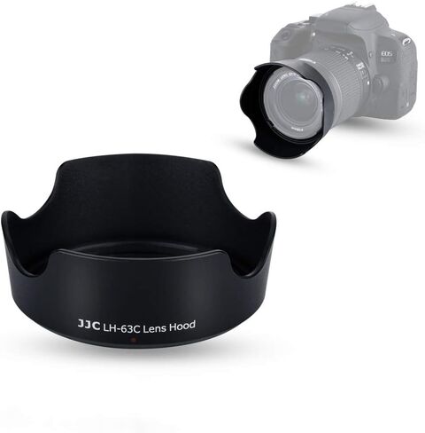 JJC EW-63C Lens Hood for Canon Rebel T8i T7i T6i with EF-S 18-55mm Kit Lens | for Canon EF-S 18-55mm f4-5.6 IS STM, RF-S 14-30mm f4-6.3 IS STM PZ, RF 24-50mm f4.5-6.3 IS STM Lens, Bayonet, Reversible in Saudi Arabia