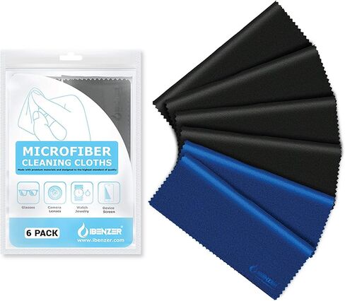 IBENZER Microfiber Cleaning Cloths for Electronics – Micro Fiber Camera Lens Cleaning Cloth, Glasses, Screens, Eyeglasses, iPad, iPhone, Cell Phone, LCD TV Screens and More, MF01S-6P-A in Kuwait