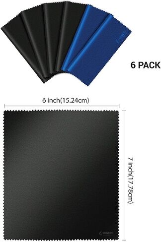 IBENZER Microfiber Cleaning Cloths for Electronics – Micro Fiber Camera Lens Cleaning Cloth, Glasses, Screens, Eyeglasses, iPad, iPhone, Cell Phone, LCD TV Screens and More, MF01S-6P-A in Kuwait