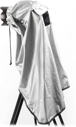 Movo CRC03 Extra-Long Camera Rain Coat Rain Cover for DSLR Cameras, Lens, and Tripod (Metallic Gray) in Saudi Arabia