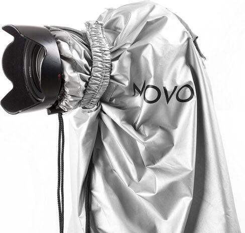 Movo CRC03 Extra-Long Camera Rain Coat Rain Cover for DSLR Cameras, Lens, and Tripod (Metallic Gray) in Saudi Arabia