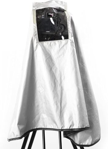 Movo CRC03 Extra-Long Camera Rain Coat Rain Cover for DSLR Cameras, Lens, and Tripod (Metallic Gray) in Saudi Arabia