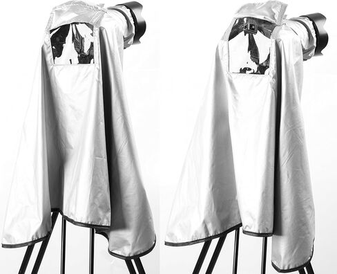 Movo CRC03 Extra-Long Camera Rain Coat Rain Cover for DSLR Cameras, Lens, and Tripod (Metallic Gray) in Saudi Arabia