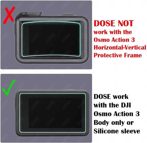 ULBTER Screen Protector for DJI OSMO Action 3 Camera + Lens cap Cover, 0.3mm 9H Hardness Tempered Glass Protector, Anti-Scrach Anti-Fingerprint Anti-Bubble [2+6 Pieces] in Saudi Arabia