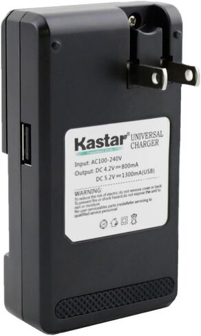 شاحن سفر صغير ذكي من Kastar (مع وظيفة شحن USB محمول عالي السرعة) لكاميرا PDA بطارية ليثيوم أيون الكاميرات الرقمية Mp3 Mp4 مشغل أجهزة الألعاب المحمولة باليد PDAs in Kuwait