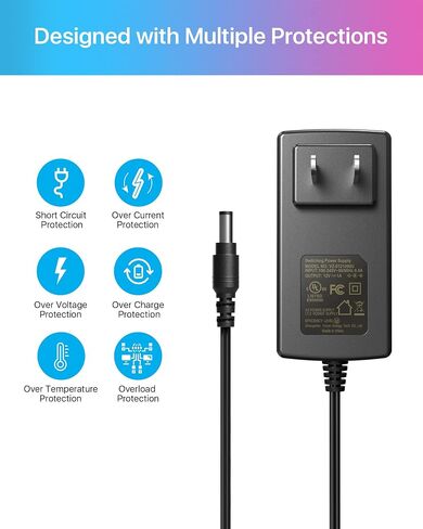 ZOSI DC 12V 1A 1000mA US CCTV Power Supply Adapter 3m Long Power Cords for Home Security Camera Surveillance System in Saudi Arabia