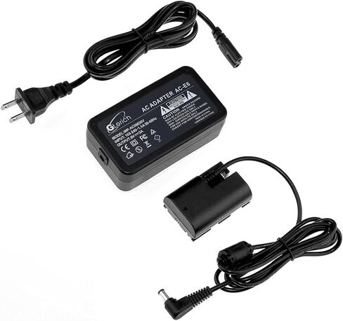 Glorich ACK-E6 AC Power Adapter DR-E6 DC Coupler LP-E6 LP-E6N Dummy Battery Power Supply Kit for Cameras Canon EOS R6 R5 R 90D 80D 7D Mark Ⅱ 7D 70D 6D 60D 5D Mark Ⅳ 5DS, with Fully-Decoded Smart Chip in Saudi Arabia