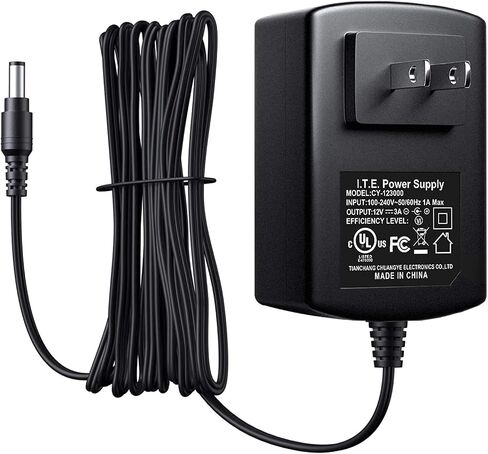12V 3A Power Supply Adapter, AC to DC 12Volt 3A Power Adapter Plug 5.5mm x 2.1mm for CCTV Security Camera Power SupplyDVR NVR UL Listed FCC in Saudi Arabia