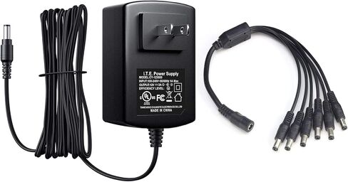 Security-01 AC to DC 12V 3A Power Supply Adapter 5.5mm x 2.1mm for CCTV Camera DVR NVR UL Listed FCC in Saudi Arabia