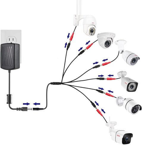 Security-01 AC to DC 12V 3A Power Supply Adapter 5.5mm x 2.1mm for CCTV Camera DVR NVR UL Listed FCC in Saudi Arabia