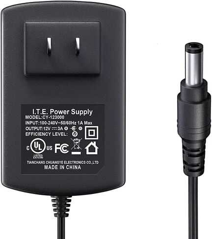 Security-01 AC to DC 12V 3A Power Supply Adapter 5.5mm x 2.1mm for CCTV Camera DVR NVR UL Listed FCC in Saudi Arabia