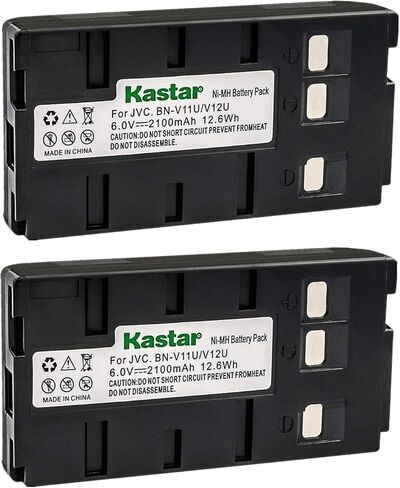 كاستار بطارية Ni-MH متوافقة مع JVC BN-V11U BN-V12U BN-V14U BN-V22U BN-V25U باناسونيك HHR-V20A/1B HHR-V40A/1B PV-BP15 PV-BP17 VW-VBS1 VW-VBS2 AKKUVZ8240 in Saudi Arabia