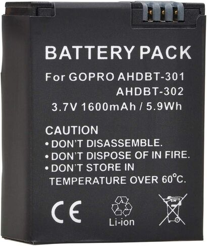 Tectra 3Pcs AHDBT-301 GoPro Hero3 Replacement Battery + LCD Display Dual USB Charger for GoPro Hero 3 Hero 3+ Camera Accessories in Kuwait