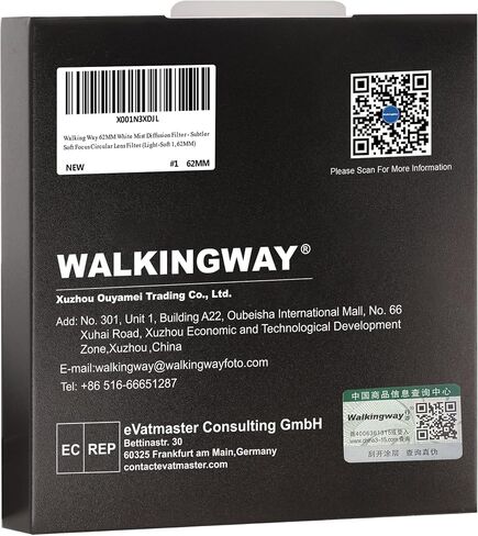 Walking Way 67MM White Pro Mist Diffusion Lens Filter, Dreamy Fog & Soft Glow Effect Filter for Video/Vlog/Portrait, HD Glass, Scratch-Resistant, Ultra-Slim Frame, No Vignetting (Medium-Soft 2) in Saudi Arabia