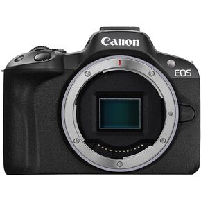 Canon EOS R50 Mirrorless Vlogging Camera (Body Only/Black), RF Mount, 24.2 MP, 4K Video, DIGIC X Image Processor, Subject Detection & Tracking, Compact, Smartphone Connection, Content Creator