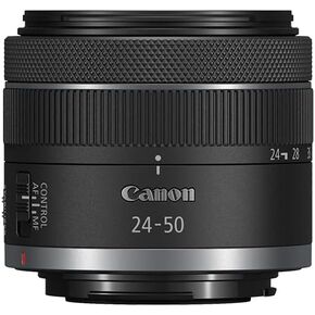 كانون RF24-50 ملم F4.5-6.3 هو اس تي ام لكاميرا كانون كاملة الاطار غير العاكسة بدون مرايا، زاوية واسعة الى عدسة تكبير قياسية، صغيرة وخفيفة الوزن، تثبيت بصري للصورة، لمدونات الفيديو او التصوير in Kuwait