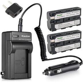 Kastar Charger and 2 Battery Replacement for Sony DCR-VX1000 NP-F570 CCD-TRV58 CCD-TRV615 CCD-TRV62 CCD-TRV66 CCD-TRV67 CCD-TRV68 Camcorders in Kuwait