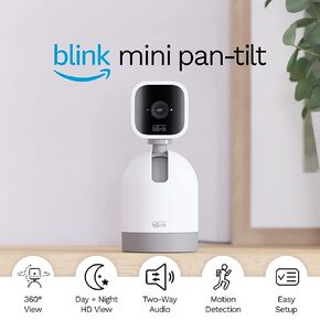 Blink Mini Pan-Tilt Mount | Rotating mount accessory for Mini indoor plug-in smart security camera (White)