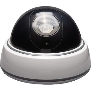 SABRE Fake Dome Security Camera, Flashing Red Light For Nighttime Visibility, Realistic Design Deters Intruders, Battery Operated, No Wiring Required, Fake Dummy Camera, White in Saudi Arabia