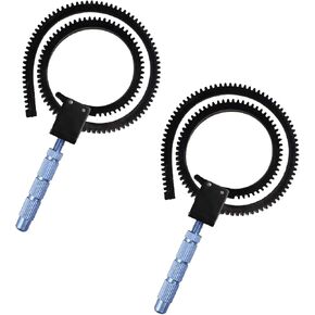 Futheda 2PCS SLR Camera Focusing Ring Zoom Ring with Adjustable Handle Focus Ring Handle Lever Follower Gear Belt Focal Strap Photograph Accessories Compatible with DSLR/SLR Camera Video Camcorder in Kuwait