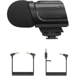 Camera Broadcast Shotgun Microphone for Smartphone Vlog, Saramonic SR-VM1 Cardioid Condenser Mic with Low-cult Filter for DSLR, Camcorders, Phones, Tablets, Recorders, Laptop Podcast Interview (3.5mm)