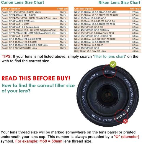 waka 52mm MC UV Filter - Ultra Slim 16 Layers Multi Coated Ultraviolet | Protection Lens Filter for Canon Nikon Sony DSLR Camera Lens in Saudi Arabia