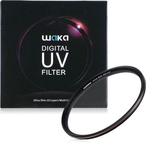 waka 52mm MC UV Filter - Ultra Slim 16 Layers Multi Coated Ultraviolet | Protection Lens Filter for Canon Nikon Sony DSLR Camera Lens in Saudi Arabia