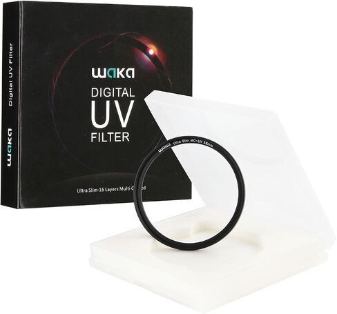 waka 52mm MC UV Filter - Ultra Slim 16 Layers Multi Coated Ultraviolet | Protection Lens Filter for Canon Nikon Sony DSLR Camera Lens in Saudi Arabia