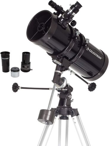 سيليسترون - تلسكوب PowerSeeker 127EQ - تلسكوب استوائي ألماني يدوي للمبتدئين - صغير الحجم ومحمول - حزمة برامج علم الفلك الإضافية - فتحة 127 مم in Kuwait