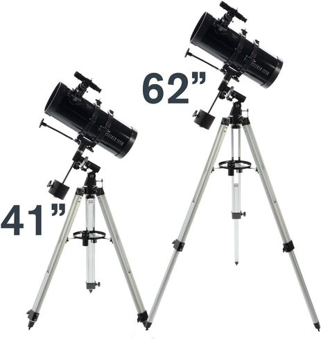 سيليسترون - تلسكوب PowerSeeker 127EQ - تلسكوب استوائي ألماني يدوي للمبتدئين - صغير الحجم ومحمول - حزمة برامج علم الفلك الإضافية - فتحة 127 مم in Kuwait