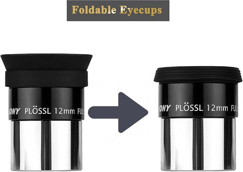 SVBONY SV131 Plossl Eyepiece, Telescope Eyepiece 12mm 1.25 Inch with 48 Degree Wide Field of View, HD Fully Multi-Coated Eyepieces for Observing Planet Lunar Surface in Saudi Arabia