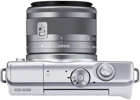 Canon EOS M200 Compact Mirrorless Digital Vlogging Camera with EF-M 15-45mm Lens, Vertical 4K Video Support, 3.0-inch Touch Panel LCD, Built-in Wi-Fi, and Bluetooth Technology, Black in Kuwait
