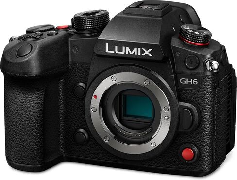 Panasonic LUMIX GH6, 25.2MP Mirrorless Micro Four Thirds Camera with Unlimited C4K/4K 4:2:2 10-bit Video Recording, 7.5-Stop 5-Axis Dual Image Stabilizer, 12-60mm F2.8-4.0 Leica Lens - DC-GH6LK Black in Kuwait