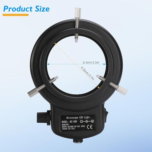 Faruijie 144 LED ضوء المجهر الدائري، قابل للتعديل المنور المجهر مصباح مصباح مصمم على شكل حلقة مصدر للمجاهر ستيريو مختبر والكاميرا in Kuwait