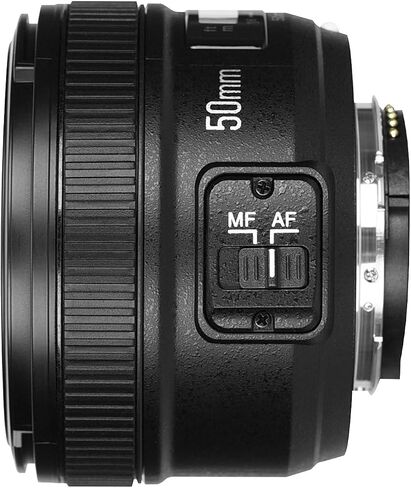 YONGNUO YN50mm F1.8، عدسة تركيز تلقائي قياسية برايم لكاميرا نيكون ذات الإطار الكامل SLR F Mount in Saudi Arabia