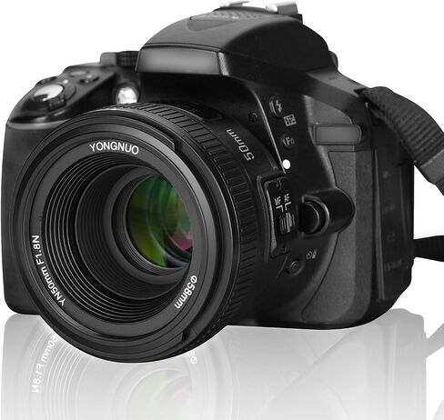 YONGNUO YN50mm F1.8، عدسة تركيز تلقائي قياسية برايم لكاميرا نيكون ذات الإطار الكامل SLR F Mount in Saudi Arabia