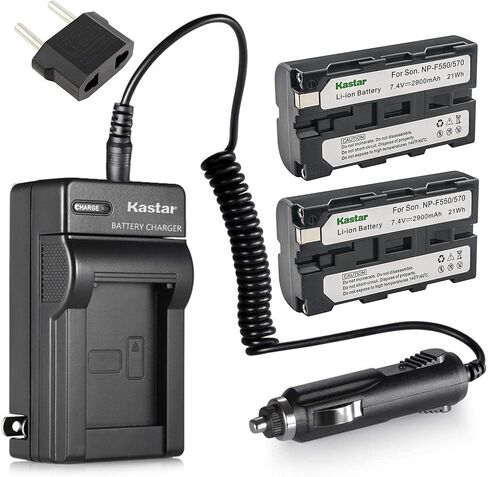 Kastar Charger and 2 Battery Replacement for Sony DCR-VX1000 NP-F570 CCD-TRV58 CCD-TRV615 CCD-TRV62 CCD-TRV66 CCD-TRV67 CCD-TRV68 Camcorders in Saudi Arabia