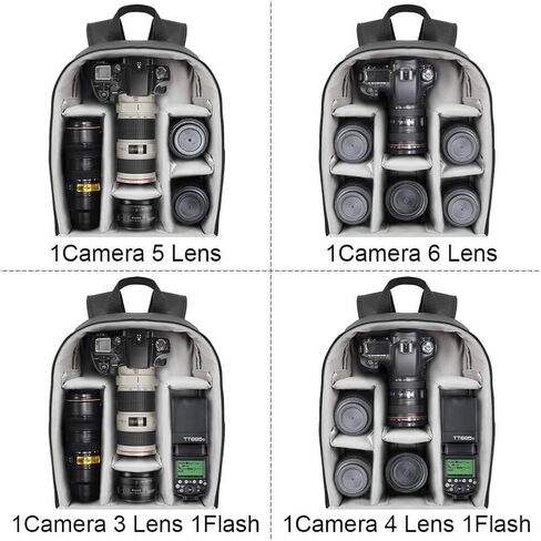 حقيبة ظهر كاميرا CADeN احترافية لكاميرا DSLR/SLR بدون مرآة مقاومة للماء، حافظة كاميرا متوافقة مع هاتف Sony Canon Nikon in Kuwait