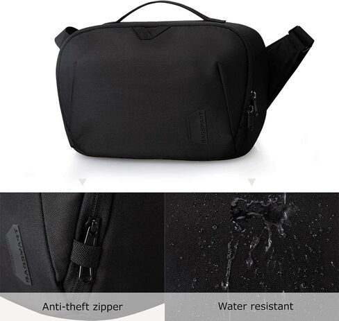 BAGSMART Canvas Camera Bag, Water-resistant Anti-Theft Women Men, Black | SLR DSLR Camera Case, Vintage Padded Camera Shoulder Bag in Saudi Arabia