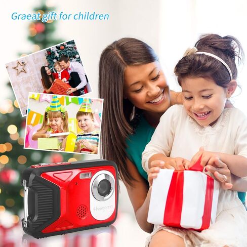 Waterproof Digital Camera,17 FT Underwater Camera 2.8" LCD HD1080P 30MP Kids Video Camcorder with 32G Card and Rechargeable Battery,Point and Shoot Camera for Kids Teenagers Students Gifts in Kuwait