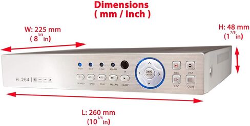 Evertech 8 Channel High-Definition Security Surveillance System with 8 pcs Indoor & Outdoor Dome Cameras 2.8-12mm Adjustable Zoom Lens 2TB HDD Memory in Saudi Arabia