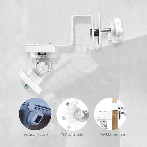 حامل مزراب مقاوم للطقس من Wasserstein متوافق مع Ring Spotlight Cam Pro وRing Spotlight Cam Plus - تركيب مرن لكاميرات Ring Spotlight in Kuwait