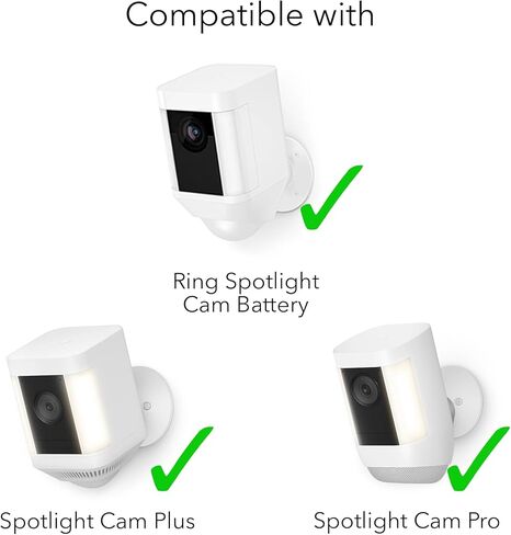 حامل مزراب مقاوم للطقس من Wasserstein متوافق مع Ring Spotlight Cam Pro وRing Spotlight Cam Plus - تركيب مرن لكاميرات Ring Spotlight in Kuwait
