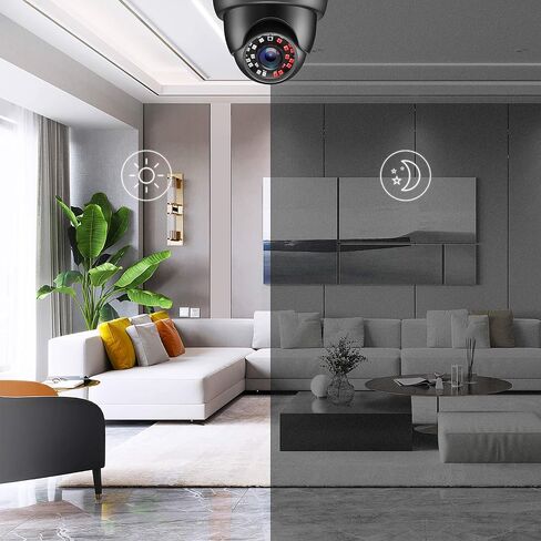 ZOSI 2.0MP FHD 1080p Dome Camera Housing Outdoor Indoor (Hybrid 4-in-1 CVI/TVI/AHD/960H Analog CVBS),24PCS LEDs,80ft IR Night Vision,CCTV Security Camera with 105° Wide Angle in Saudi Arabia
