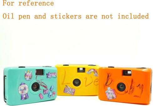 Film Camera,135Film Camera,Use 35mm Film,Reusable,Focusfree (Yellow & Black) in Saudi Arabia