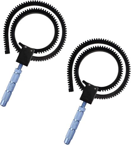 Futheda 2PCS SLR Camera Focusing Ring Zoom Ring with Adjustable Handle Focus Ring Handle Lever Follower Gear Belt Focal Strap Photograph Accessories Compatible with DSLR/SLR Camera Video Camcorder in Kuwait