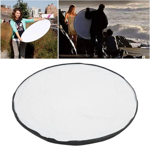 5 in 1 Photography Reflector Collapsible Light Reflector with Carrying Case, Portable Round Multi Disc Lighting Reflector for Studio Photography, Translucent Silver Gold White Black (110cm) in Kuwait