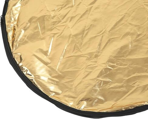 5 in 1 Photography Reflector Collapsible Light Reflector with Carrying Case, Portable Round Multi Disc Lighting Reflector for Studio Photography, Translucent Silver Gold White Black (110cm) in Kuwait