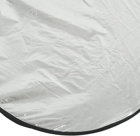 5 in 1 Photography Reflector Collapsible Light Reflector with Carrying Case, Portable Round Multi Disc Lighting Reflector for Studio Photography, Translucent Silver Gold White Black (110cm) in Kuwait